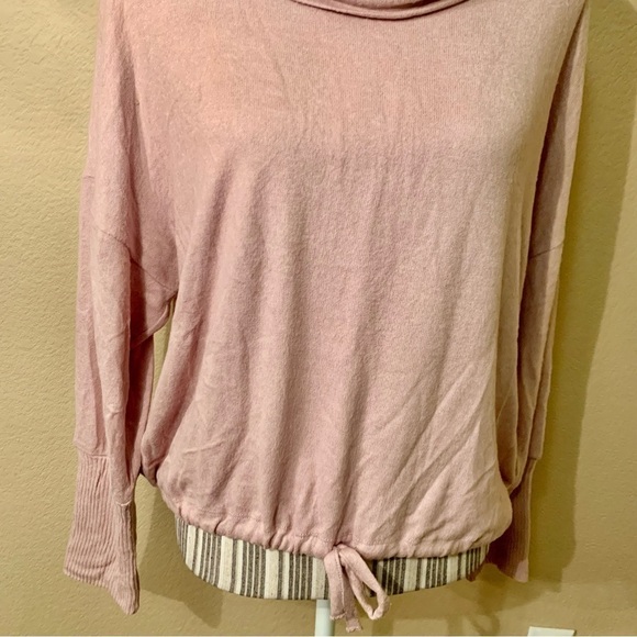 NWT Hippie Rose Sweater Large Cowl Neck Drawstring Waist Super Soft Ribbed Cuffs - Picture 3 of 13